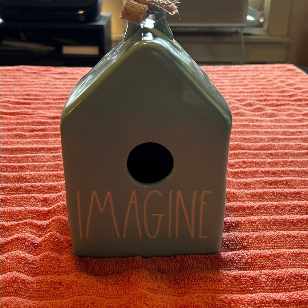 RAE DUNN Artisan Collection by Magenta LL IMAGINE Teal Blue Birdhouse VHTF!